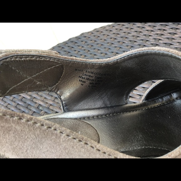 COPY - Taupe suede wedges, so cute! Size 8.5 - Picture 4 of 5